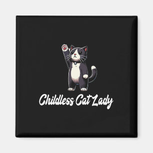 Barnsoldat Kat Dam-tuxedo Cat Raising Tass-Funny Magnet