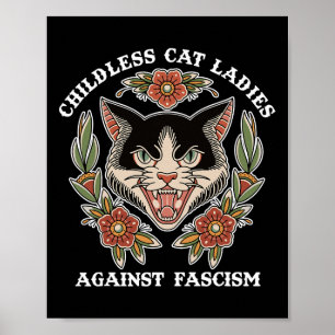 Barnsoldat katt Dam mot fascism är en bra katt fem Poster