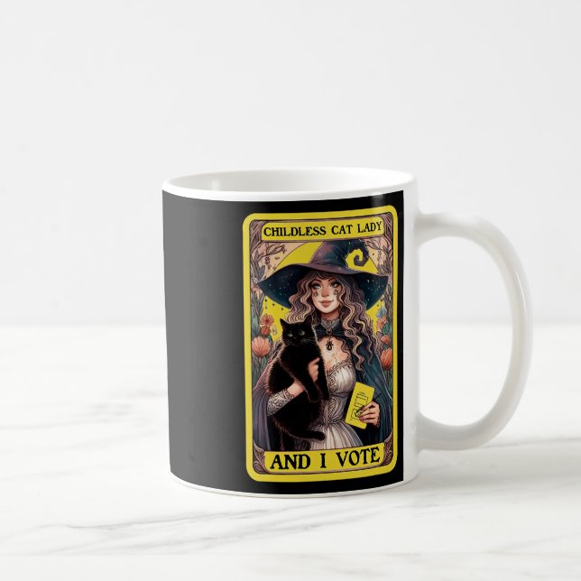 Barnsoldat Katt Dam och jag röstar Kaffemugg (Höger)
