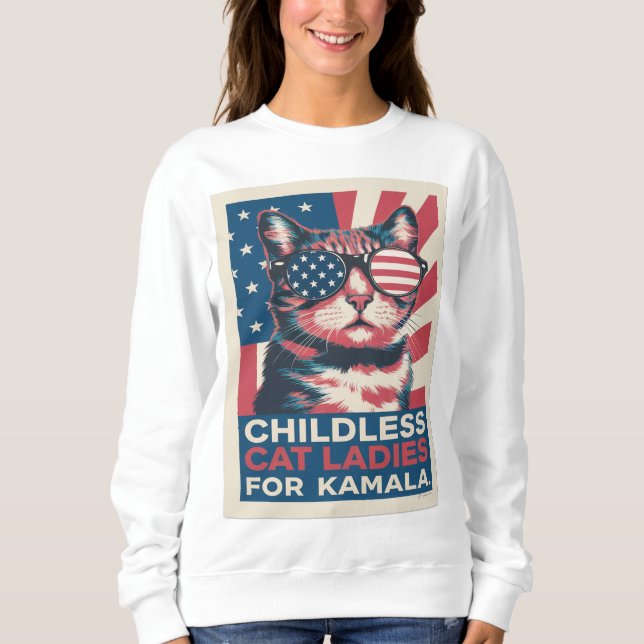Barnsolt Cat Dam för Kamala harris | 2024 T Shirt (Framsida)