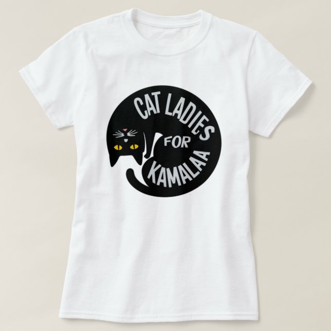 Barnsolt Cat Dam för Kamala harris | 2024 T Shirt (Design framsida)