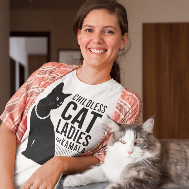 Barnsolt Cat Dam för Kamala harris T-Shirt (Skapare uppladdad)