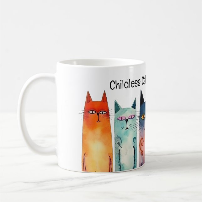 Barnsolt Cat Dam för Kamala Whimsical Kaffemugg (Vänster)