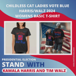 "Barnsolt Cat Dam Vote Blue" Harris/Walz 2024 T Shirt