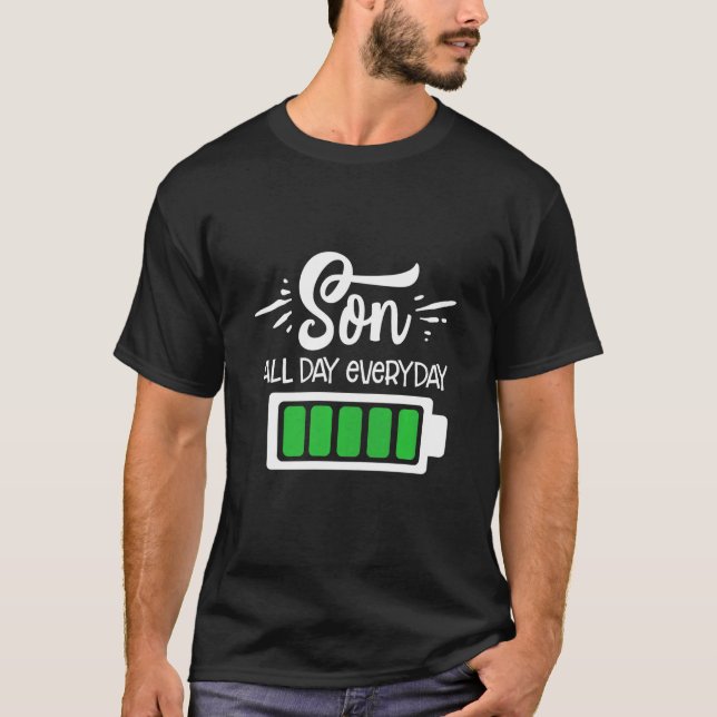 Barnson-Fullt Battery Power Son-dagstidningar T Shirt (Framsida)