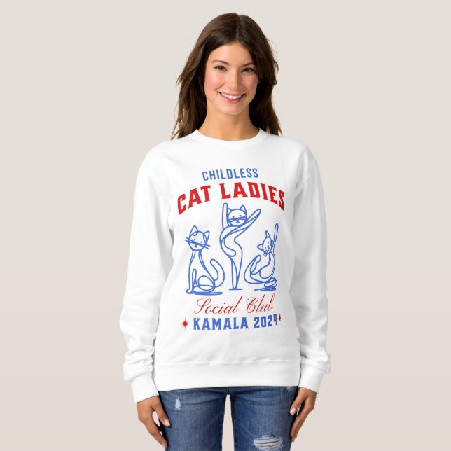Barnsot Cat Dam för Kamala 2024 Val T Shirt (Hel framsida)