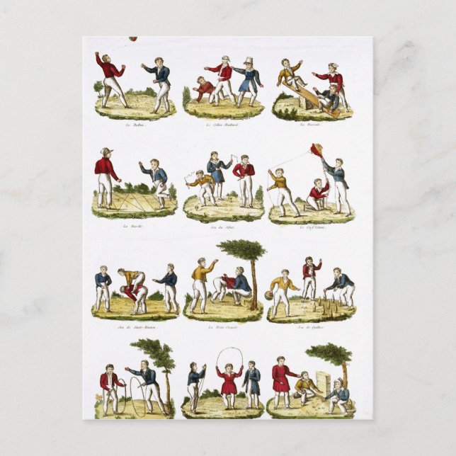 Barnspel, 1810 vykort (Framsida)