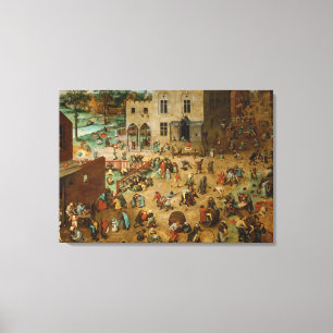 Barnspel av Pieter Bruegel den äldre Canvastryck