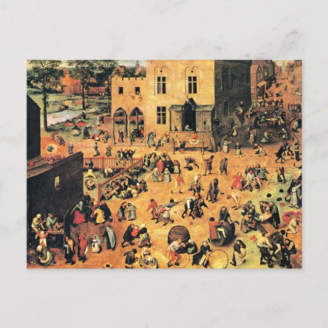 Barnspel, bra konsmålning, vykort (Framsida)