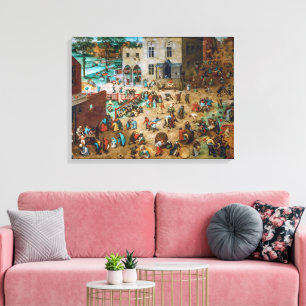 Barnspel Pieter Bruegel den äldre Canvastryck