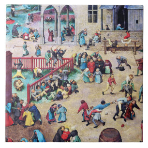 Barnspel, Pieter Bruegel Kakelplatta