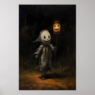 Barnspöke Halloween Oljemålning, Mörk Akademi Poster