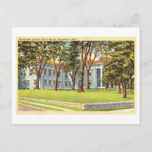 Barnstable County Domstol/Court House Vintage Vykort