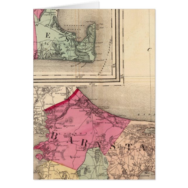 Barnstable, Dukes, Nantucket County Hälsningskort (Framsidan)
