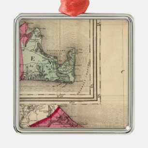 Barnstable, Dukes, Nantucket fylken Julgransprydnad Metall