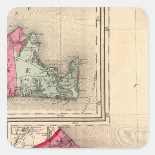 Barnstable hertigar, Nantucket län Fyrkantigt Klistermärke
