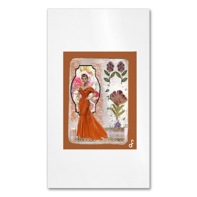 Bärnstens Elegans Magnetiska Visitkort (Framsida vertikal)