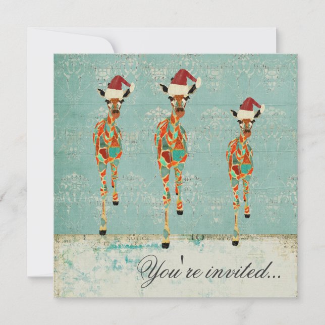 Bärnstensfärgad & Azure inbjudan för (Framsida)