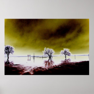 Bärnstensfärgad himmel poster