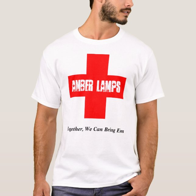Bärnstensfärgad lampT-tröja T Shirt (Framsida)