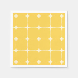 Bärnstensfärgad och vit rutig minimalistisk tropis pappersservett