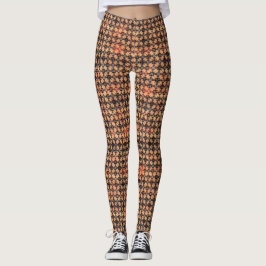 Bärnstensmosaik Abstrakt Geometriskt Mönster 1326 Leggings