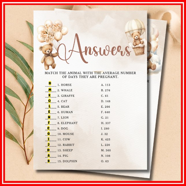 Barnstödsbälte för GESTATION Game Cute Bear Inbjudningar (Skapare uppladdad)