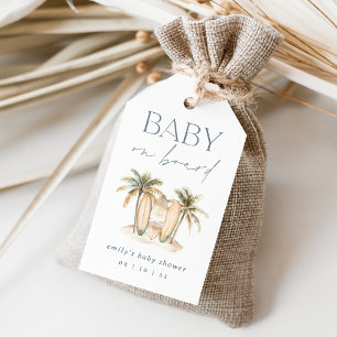 Barnstödsförmån för kustnära Surfa "Baby ombord" Presentetikett