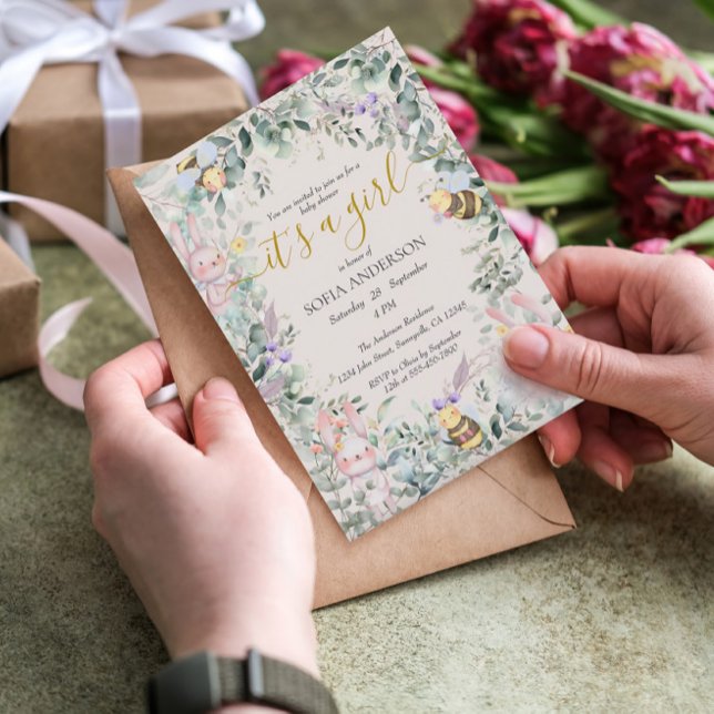 Barnstödsinbjudan för unga trädsdjur inbjudningar (Skapare uppladdad)