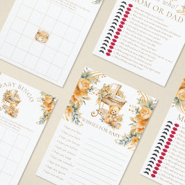 Barnstödsprogram för Beige och Faux Guld Baby Önsk