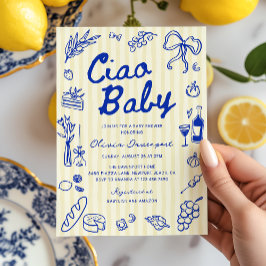 Barnstödsprogram för Ciao Baby italienska Bambino Inbjudningar