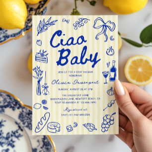 Barnstödsprogram för Ciao Baby italienska Bambino Inbjudningar