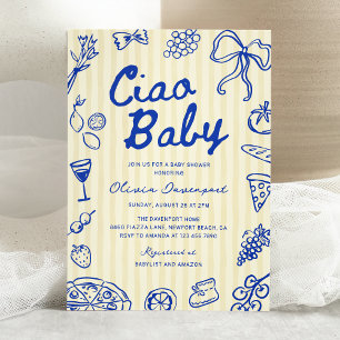 Barnstödsprogram för Ciao Baby italienska Bambino Inbjudningar