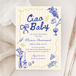Barnstödsprogram för Ciao Baby italienska Bambino Inbjudningar