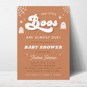 Barnstödsprogram för Groovy Typography Retro Ghost Inbjudningar