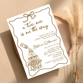 Barnstödsprogram för Hand plockade Baby Flaska Mar Inbjudningar