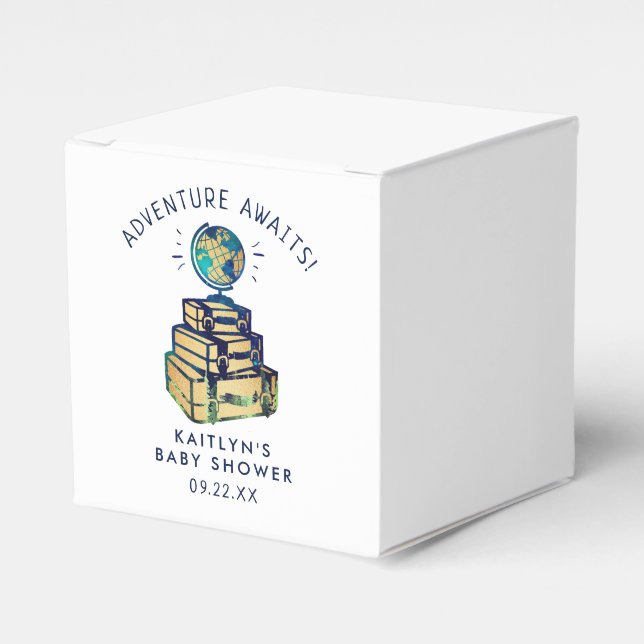 Barnstödsprogram för modern Äventyr-resegullen Presentaskar (Framsidan Sidan)