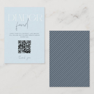 Barnstödsprogram för modern Blue Diaper Fund QR Co Tilläggskort