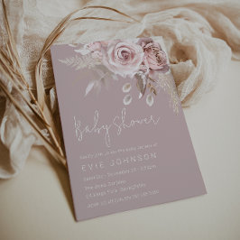 Barnstödsprogram för Modern Boho Dusty Ro Inbjudningar