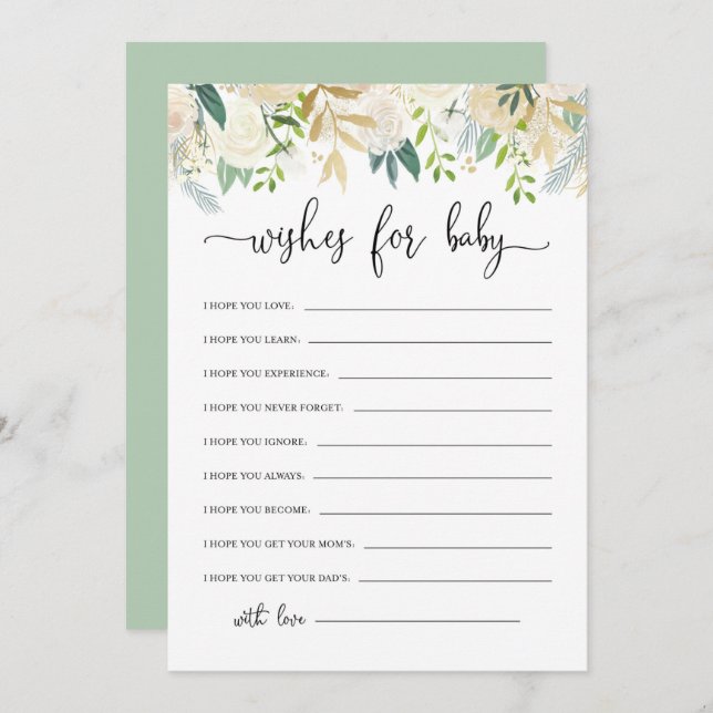 Barnstödsprogram för peonies Guld Glitter Baby Öns Inbjudningar (Fram/baksida)