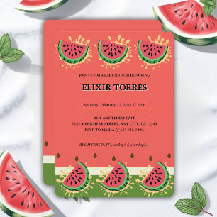 Barnstödsprogram i Modern Watermelon Stänk Inbjudningar