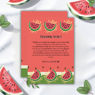 Barnstödsprogram i Modern Watermelon Stänk Tack Kort