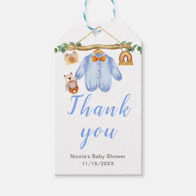 Barnstödsskuva för höstblommor presentetikett (Framsidan)