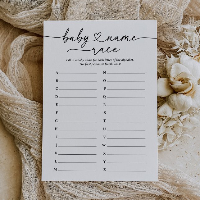 Barnstödsspel för modern skript Baby Namn Tävling Inbjudningar (Skapare uppladdad)