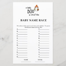 Barnstödsspel Halloween Baby Tävling Namn