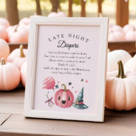 Barnstödsspel i Halloween "Late Nattes" Poster