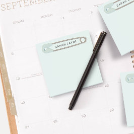 Barnstötfångare, enkel blå blöjblöjpenna post-it block