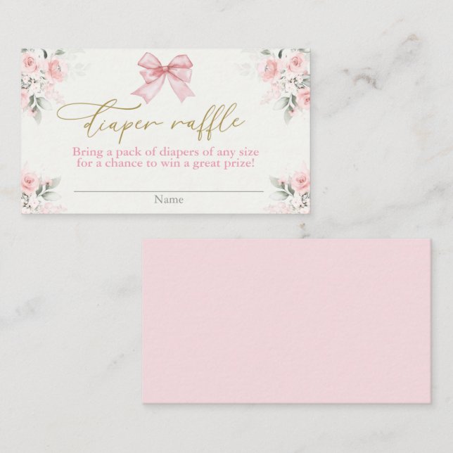 Barnstötningskort för flickor med bröstlapp tilläggskort (Fram/baksida)