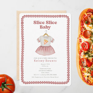 Barnstötningsskugga för segmentsegment Pizza Dress Inbjudningar