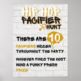 Barnstötspel för hip hop Nappar Hunt Urban Baby Sh Poster